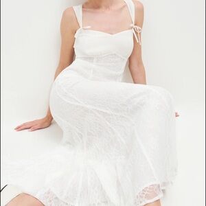 Kaiden reformation ivory Lace Dress